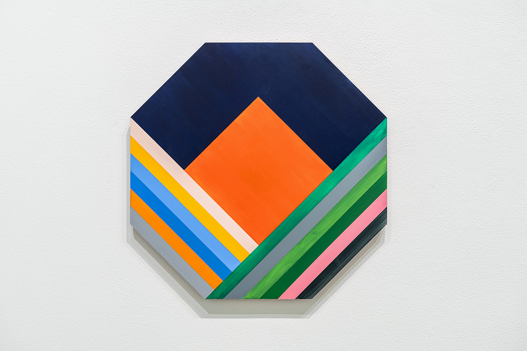 Anton Ginzburg, <i>ORRA_2C_04</i>, 2017, pigment and acrylic on wood, 24 x 24 in. (61 x 61 cm)