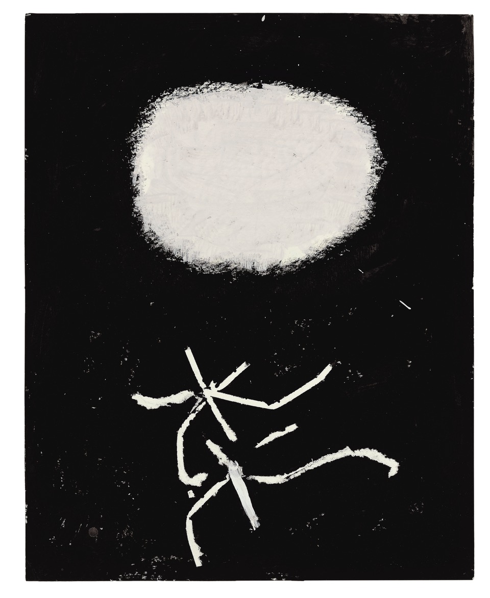 Adolph Gottlieb, <i>Flying Lines</i>, 1967, acrylic on paper, 24h x 19w in