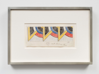 Roy Lichtenstein, <i>Drawing for Modern Painting Triptych II</i>, 1967, Graphite and colored pencils on paper, 4 1/4 x 10 in. (10.79 x 25.40 cm)