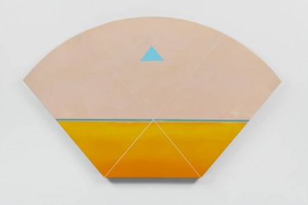 Anton Ginzburg, <i>VIEW_3A_06</i>, 2018, Pigment and acrylic on wood, 22.5 x 36 in.