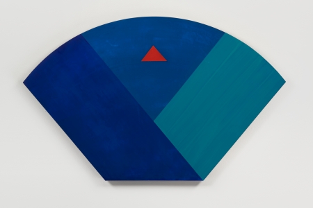 Anton Ginzburg, <i>VIEW_3A_02</i>, 2018, Pigment and acrylic on wood, 22.5 x 36 in.
