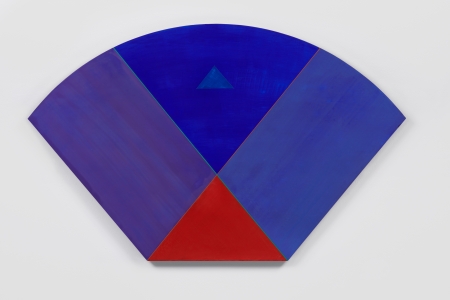 Anton Ginzburg, <i>VIEW_3A_03</i>, 2018, Pigment and acrylic on wood, 22.5 x 36 in.
