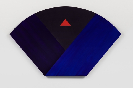 Anton Ginzburg, <i>VIEW_3A_01</i>, 2018, Pigment and acrylic on wood, 22.5 x 36 in.