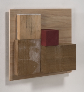 Richard Fleischner, <i>Untitled Construction</i>, 2019, wood and gouache, 8 3/8 x 9 1/8 x 2 1/2 inches (21.3 x 23.2 x 6.4 cm)
