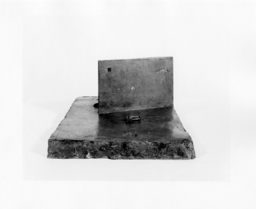 Richard Fleischner, <i>Figure on bench</i>, 1967, cast bronze, 6 1/2 x 11 x 15 in (16.5 x 27.9 x 38.1 cm)