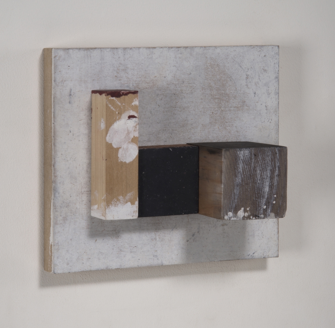 Richard Fleischner, <i>Untitled Construction</i>, 2019, wood and gouache, 6 1/2 x 7 1/4 x 3 1/8 inches (16.5 x 18.4 x 7.9 cm)