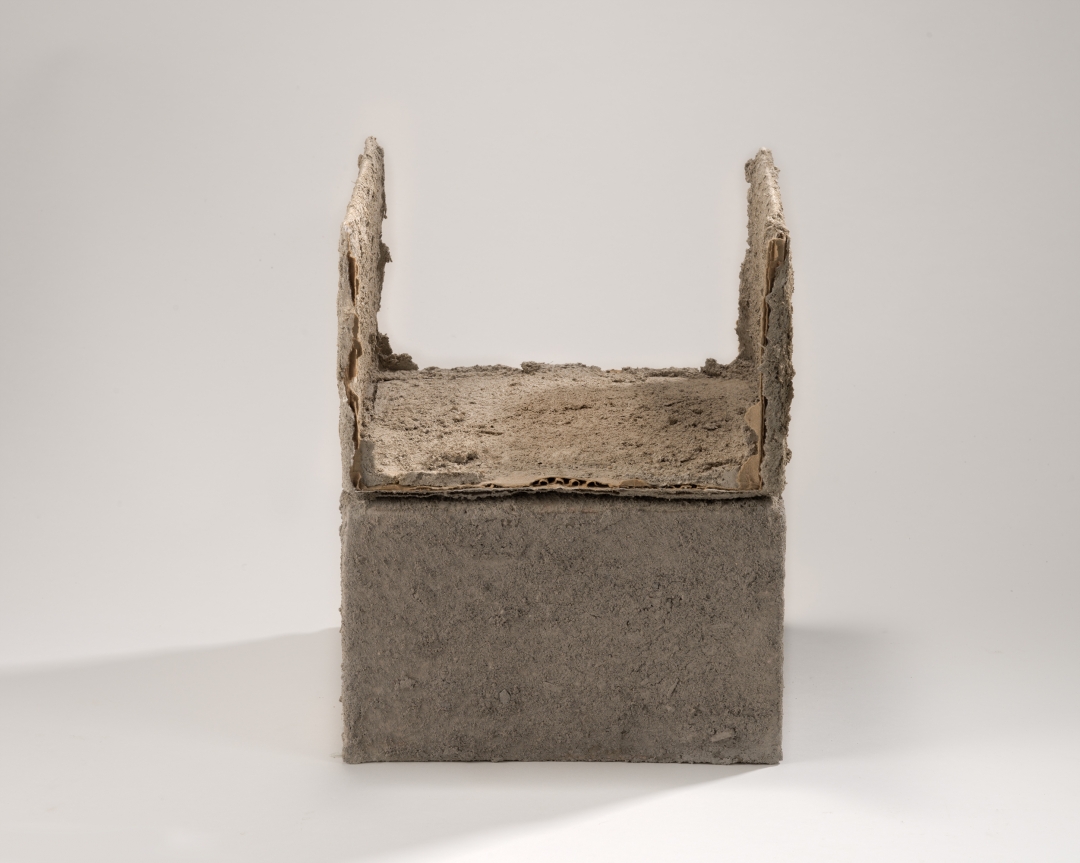 Richard Fleischner, <i>Untitled #19</i>, 2014-15, earthen-plaster, cardboard, 11 x 9 x 91/4 inches (27.9 x 22.9 x 23.5 cm)