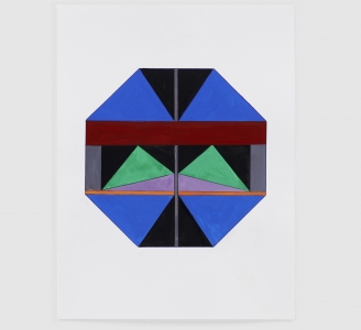Anton Ginzburg, <i>Translucent Concrete Series, Study #13</i>, 2020, gouache and colored pencil on paper, 15 x 20 in (38 x 51 cm)