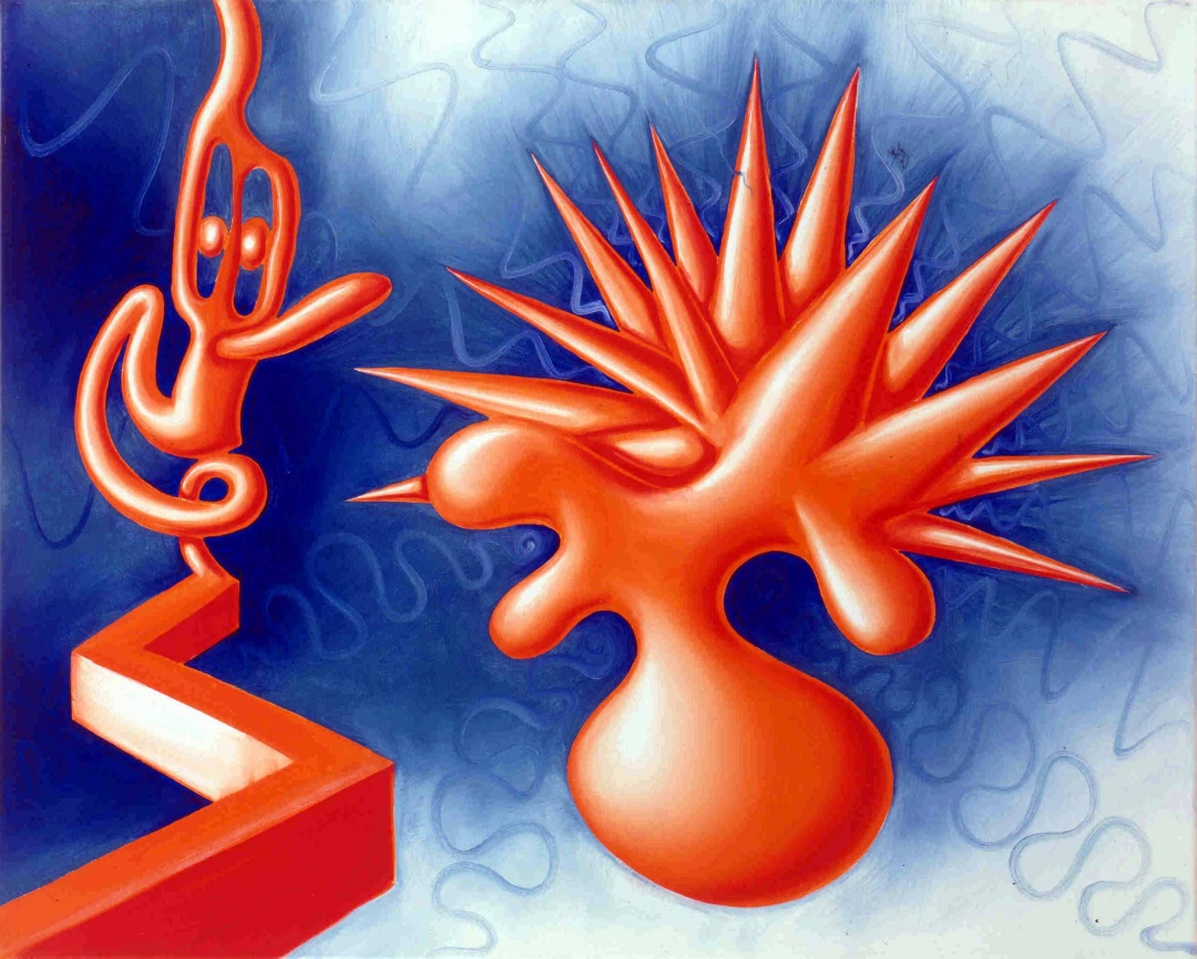 Kenny Scharf, <i>Kenny Scharf</i>, 1995, Oil and Acrylic on canvas, 24 1/8 x 30 1/8 in