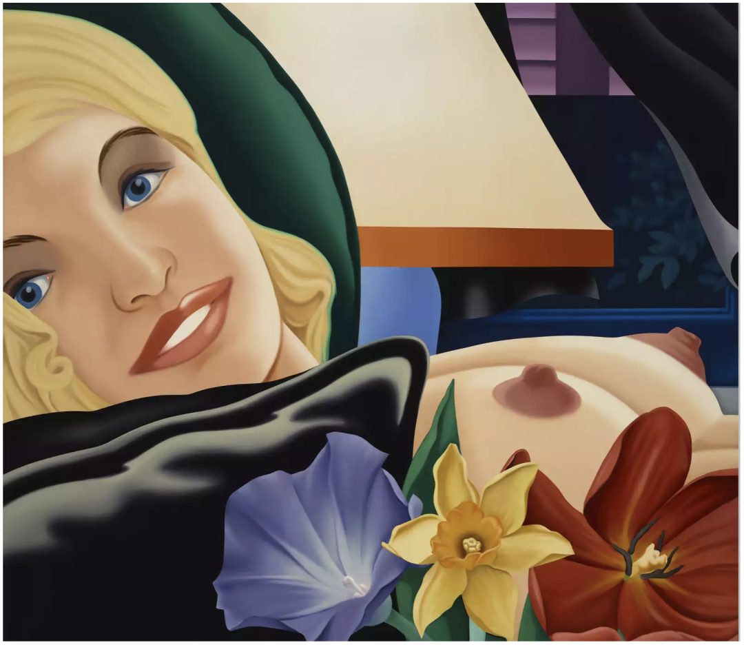 Tom Wesselmann, <i>Bedroom Painting no. 42</i>, 1978, oil on canvas, 77 x 88 in. (195.6 x 223.5 cm)