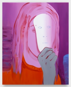 Françoise Pétrovitch, <i>Mask</i>, 2022, Oil on canvas, 63 × 51 1/8 in (160 × 130 cm)